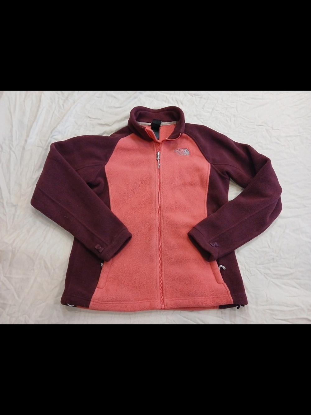 The North Face Women's Two-Tone Pink & Burgundy Fleece Jacket